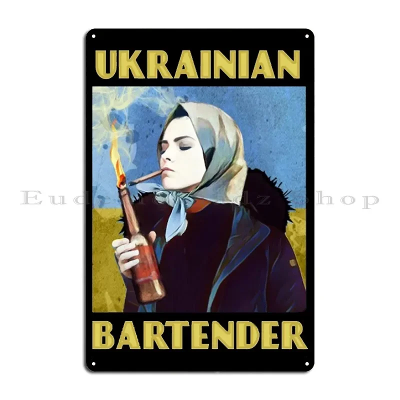 Indenpendent Ukraine Women Metal Sign Designer Cinema Cave Living Room Club Tin Sign Poster