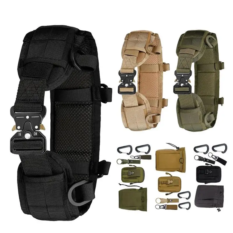 

Battle Belt Pouches 8pcs Airsoft Utility Belt Comfortable Tool Waist Security Guard Belt Multifunctional Airsoft Utility Belt