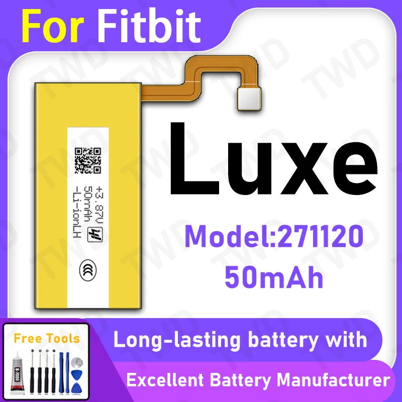 

100% New 50mAh 271120 Battery For Fitbit Luxe Replacement Bateria+Free Tools