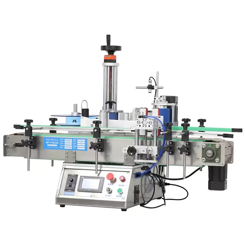 Automatic Vertical Round Bottle Labeling Machine Stainless Steel Conveyor Bottle Sticker Label Applicator (Customized)