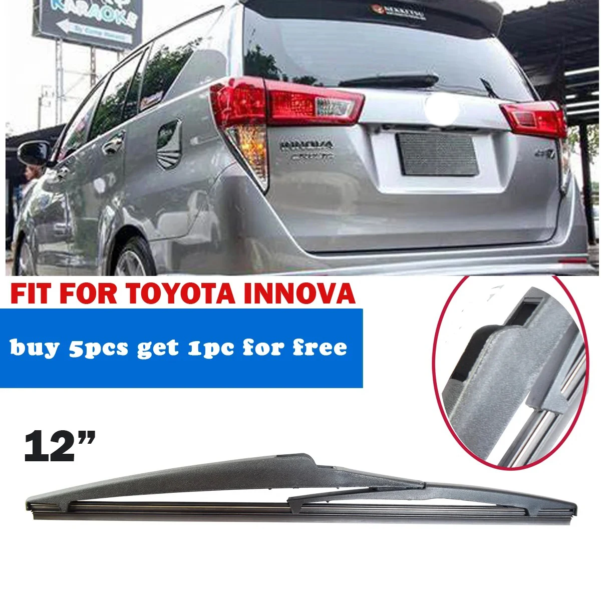 1PC for Toyota INNOVA 2007 Car Rear Wiper Blade 12