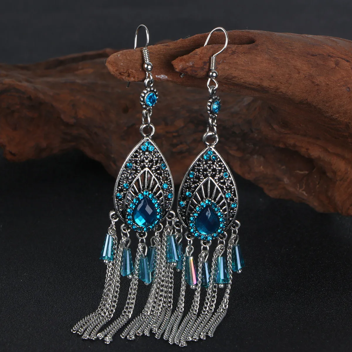 Pageant Earrings for Women Fancy Long Style Jewelry Dangling Party Dangly Hanging
