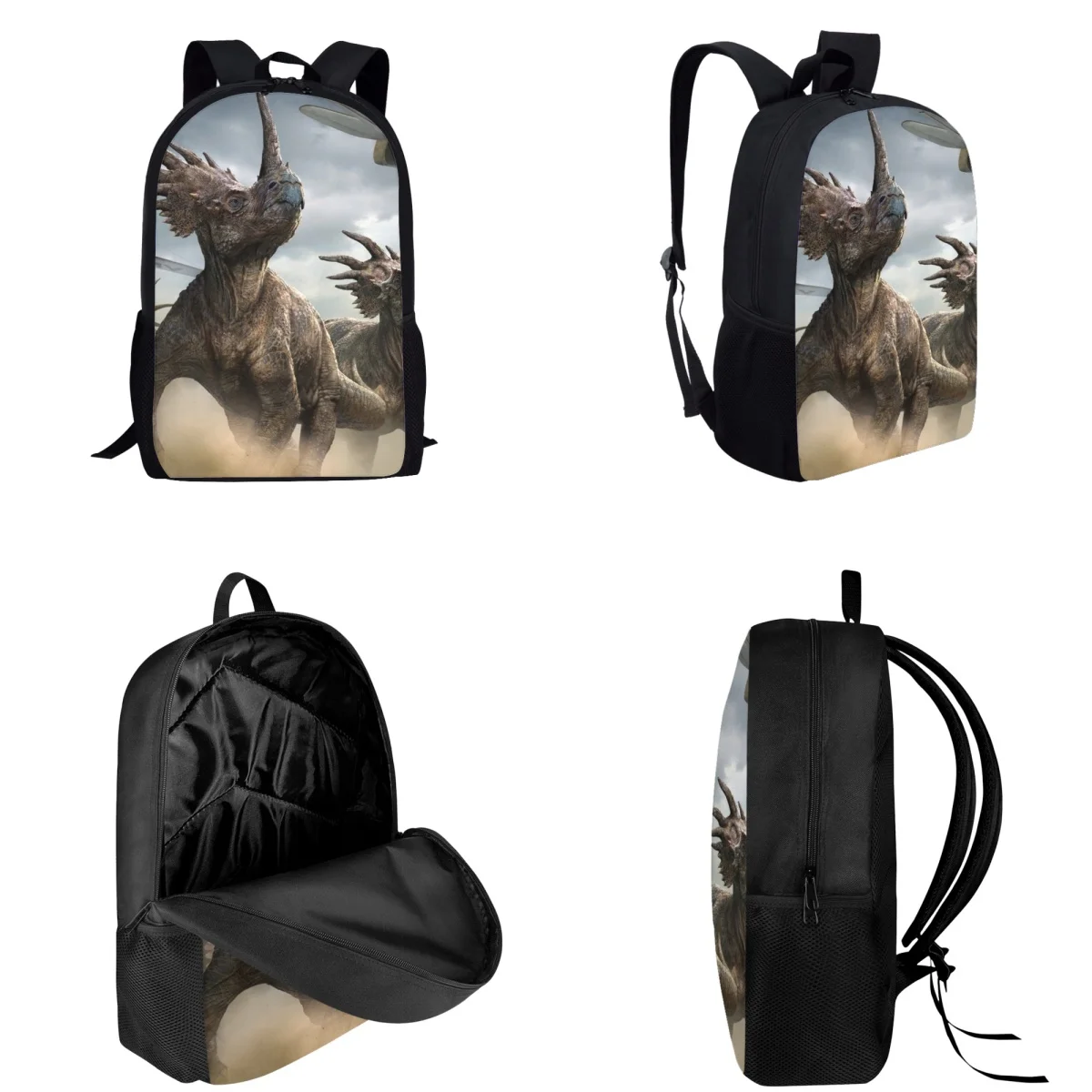 Mochilas escolares de dinosaurio con estampado de animales para niño, Mochila informal para estudiante de secundaria, bolsa grande para libros de 17 pulgadas, Mochila de regalo