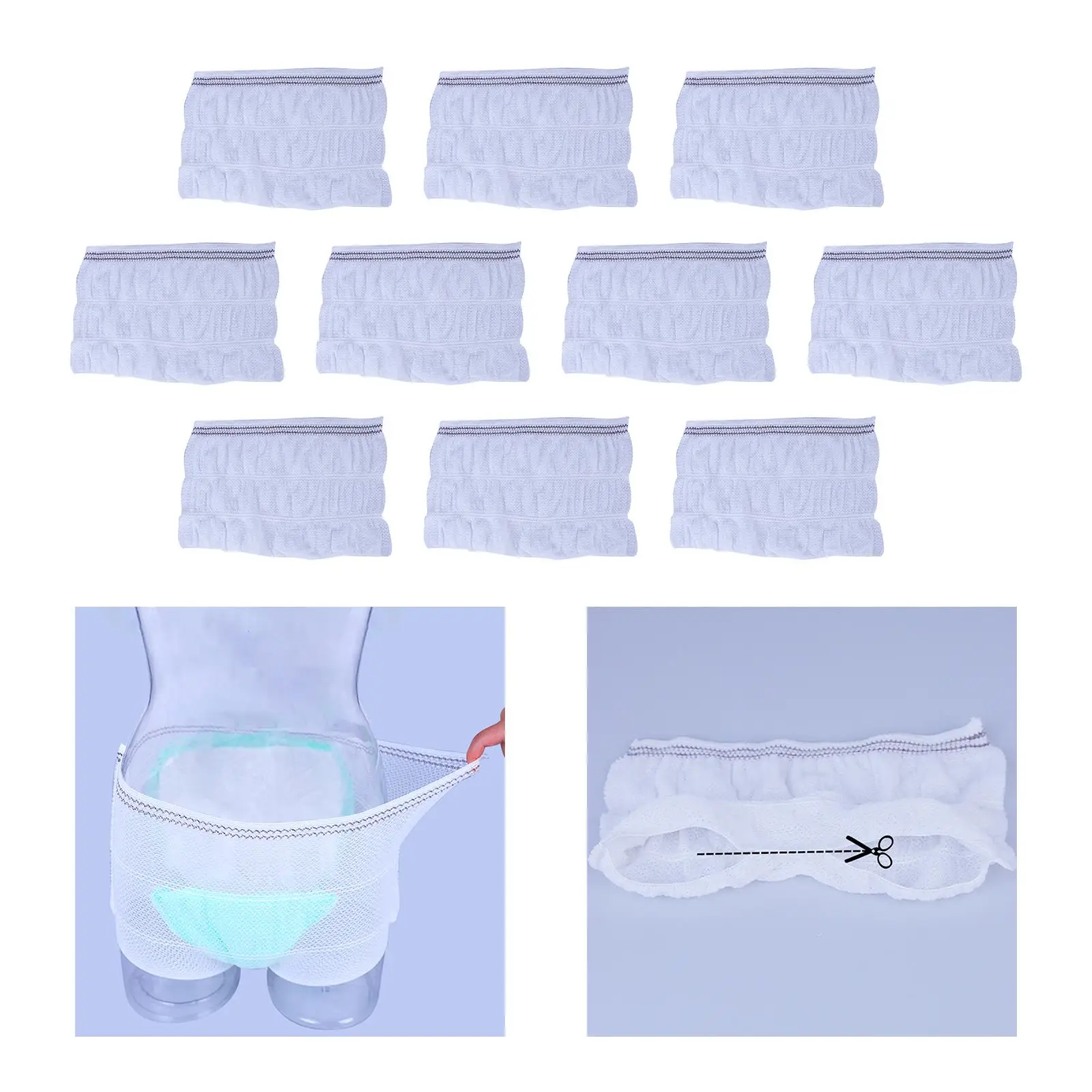 10x Adult Cloth Diaper Comfortable to Wear Adjustable Incontinence Protection Nappies Adult Nappy Diaper Cover for Men or Women