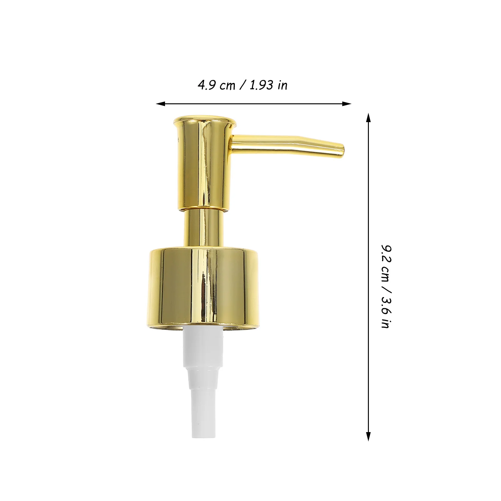 Gouden Plastic Pompkop voor Lotion Shampoo Flessen Gegalvaniseerde Afwerking Gemakkelijk Doseren Badkamerijdelheid 120ml