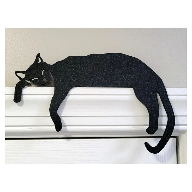 Cat Door Topper, Black Cats Door Corner Sign, Cat Mantel Decor, Cat Lover Gift, Shelf Decor, Cute Adorable Kid Durable