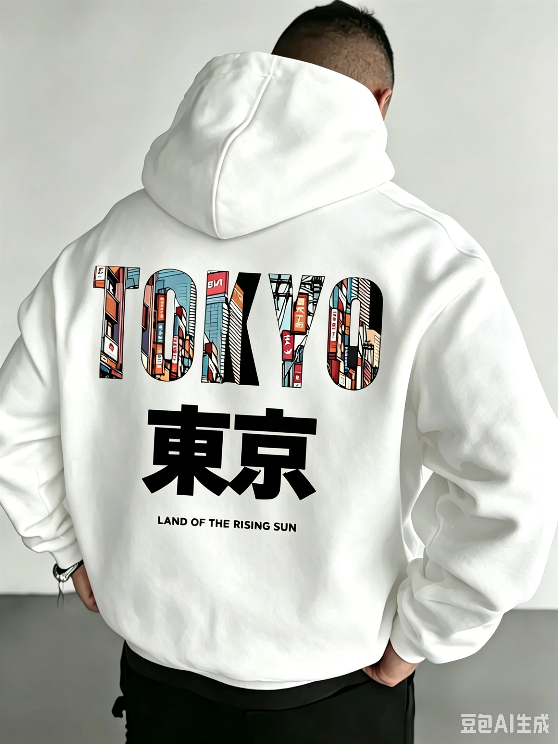Street Fashion In Tokyo - Hoodie pria gaya jalanan dengan motif