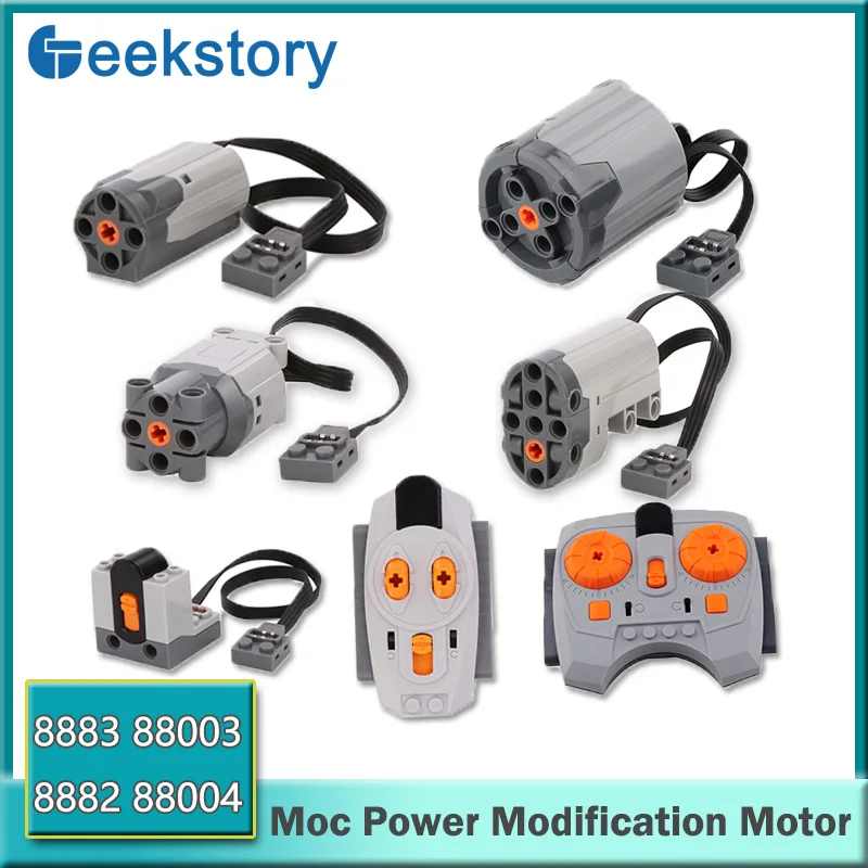 MOC Technical Power Functions Motor Speed Remote Control Receiver PF Sets DIY Brick M/L/XL Motor For legoeds 8883 8882 88004