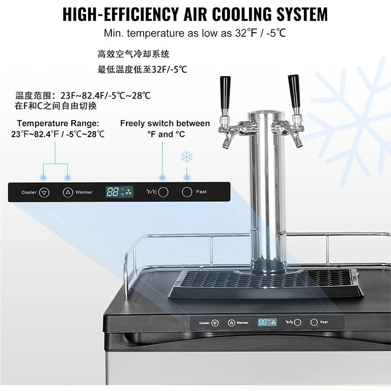 Commercial Household Draft Beer Machine Craft Beer Beverage Refrigeration Cabinet