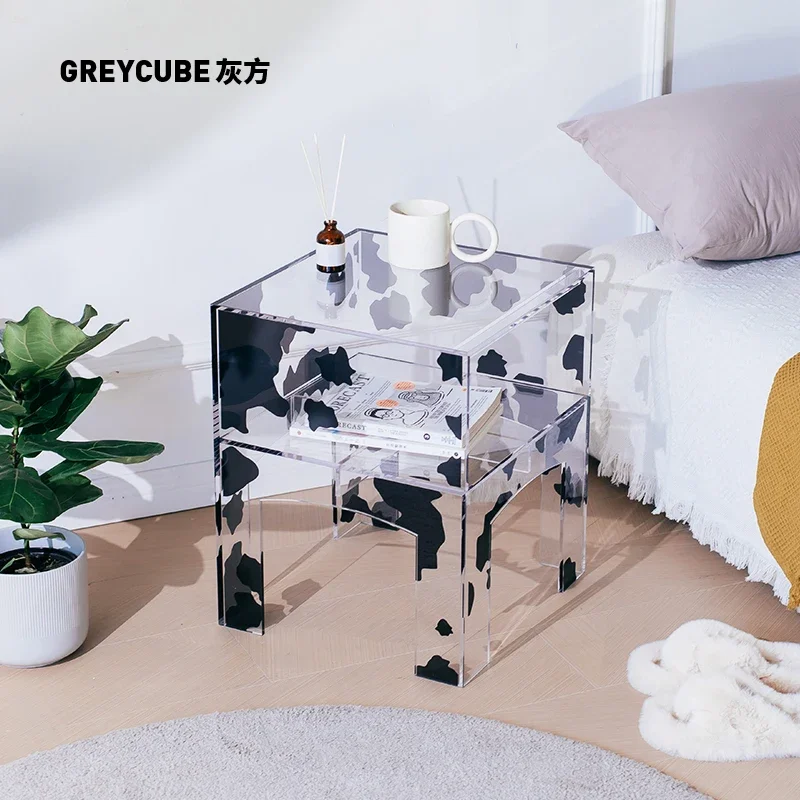 ※X%C Side Table for Living Room Sofa, Bedside Nightstand with Nordic Modern Minimalist Design Instagram-Inspired Small Table