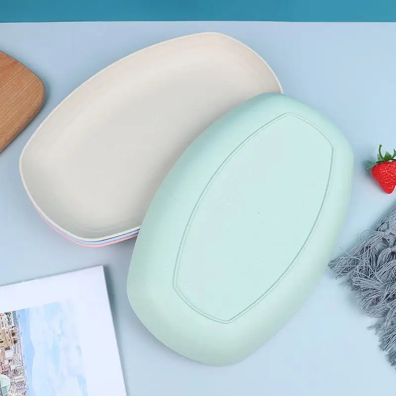 Oval Food Storage Plate Western Pizza Breakfast Fruit Dish Popular Tableware Snack Bowl Fruit Tray