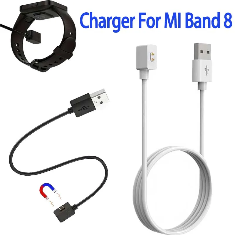 USB Charger Cable For Xiaomi Band 9 8 Active Mi Band 10 9 8 Pro Magnetic Charging Cradle Adapter For Redmi Watch 3 Charger Dock
