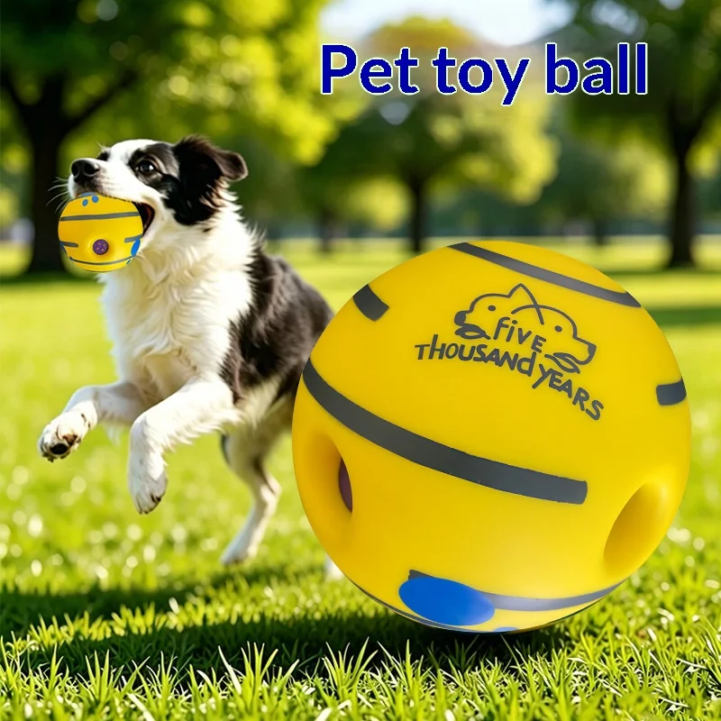 Balle jouet pour chien, durable, résistante aux morsures, balle à son étrange pour l'entraînement molaire, jouet interactif d'enrichissement pour les chiens afin de les distraire et de les empêcher de s'ennuyer.