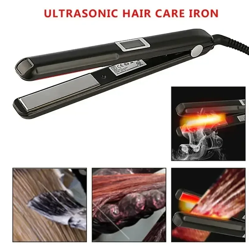 

Hair Flat Irons Ultrasonic Infrared Cold Care Iron Keratin Treatment for Frizzy Recovers the Damaged Straightener