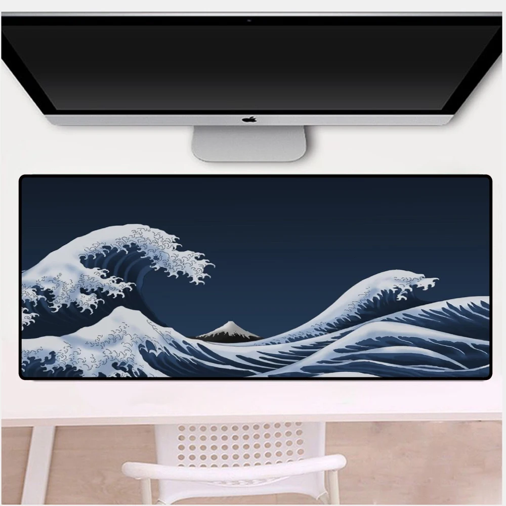 The Great Waves of Kanagawa Mouse Pad Gamer Japanese Style Computer Accessories Game Table Large Rubber Table Mat Mouse Pad