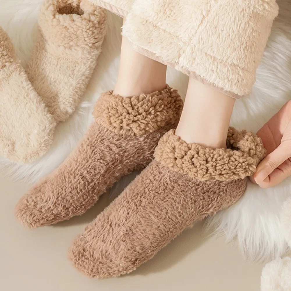 Hosiery Berber Fleece Sleeping Socks Soft Night Wear Floor Socks Postpartum Care Solid Color Winter Foot Covers Sleep Time