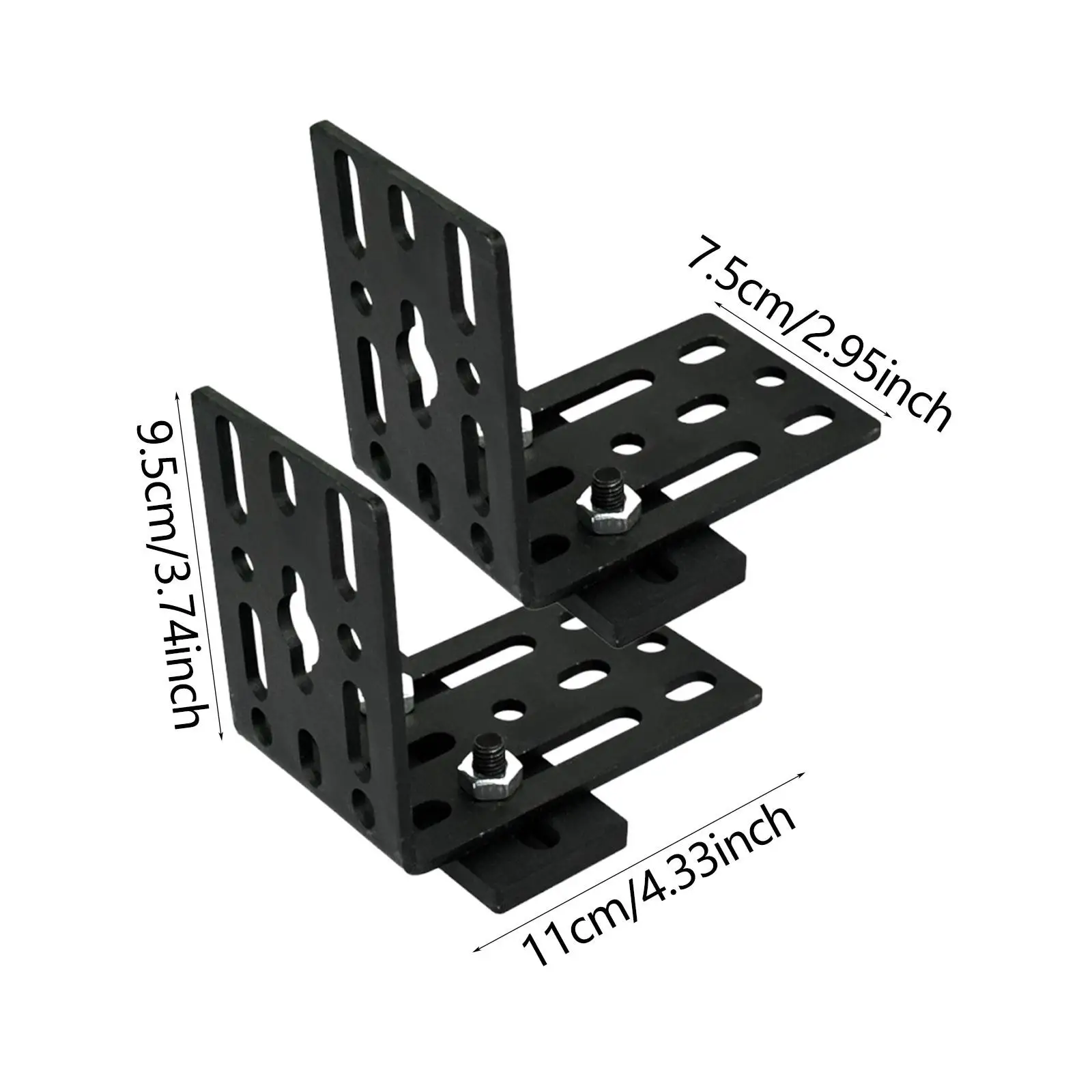 Universal Awning Bracket Kit Heavy Duty Steel L Shaped Roof Rack Cross Bar Mount for Outdoor Car Canopy