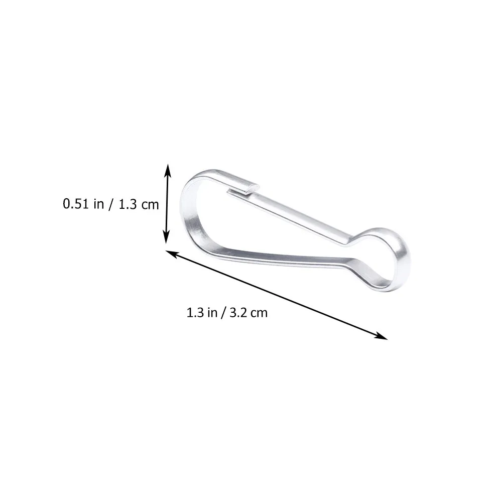 20Pcs Polished Stainless Steel Keychain Hooks Strong Snap Hook for Key Ring Window Decor Curtain Outdoor Gear