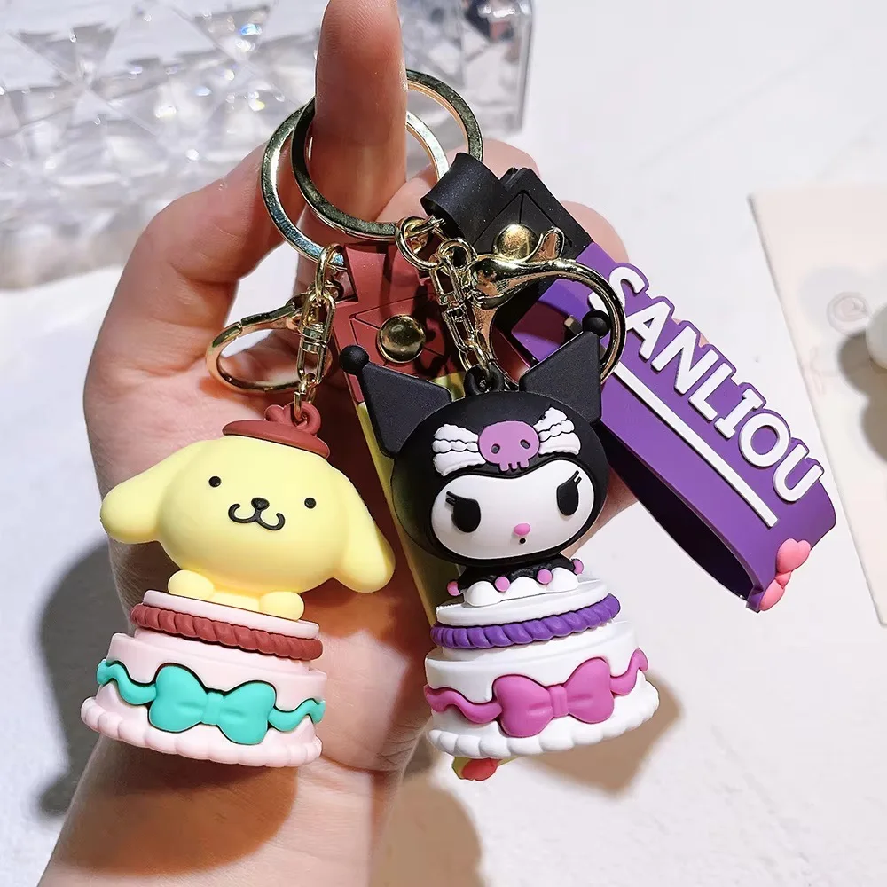 Miniso Sanrio Kawaii Hello kitty Anime Cartoon Melodie Kuromi Cinna moroll Spielzeug niedlichen Anhänger Puppen Auto Schlüssel ring Mädchen & Kind Geschenke