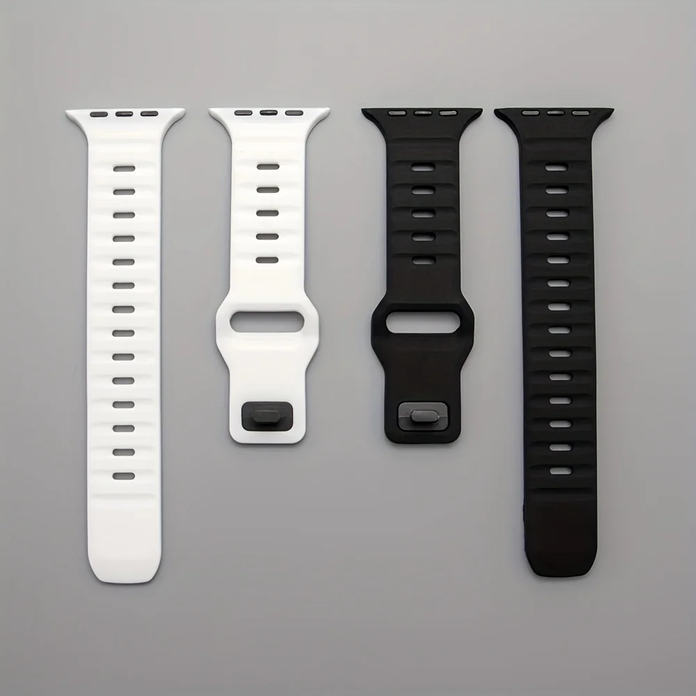 Silicone Sport Strap For Apple Watch Band Ultra2 49mm 45mm 40mm 44mm 42mm 46mm 41mm Correa Bracelet iWatch Series 10 9 8 7 6 5 4