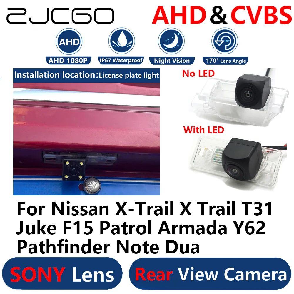 

AHD 1080P Parking Backup Reverse Rear view Camera For Nissan X-Trail X Trail T31 Juke F15 Patrol Armada Y62 Pathfinder Note Dua