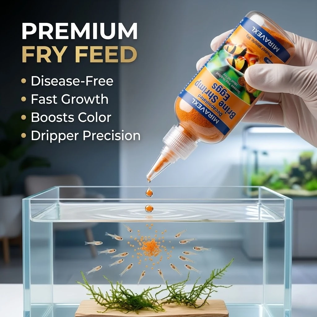 Aliment nutritif premium 50g de kystes d'artémia décapsulés non écloissables, alimentation directe pour alevins d'aquarium, guppies, coraux de récif et aquariums.