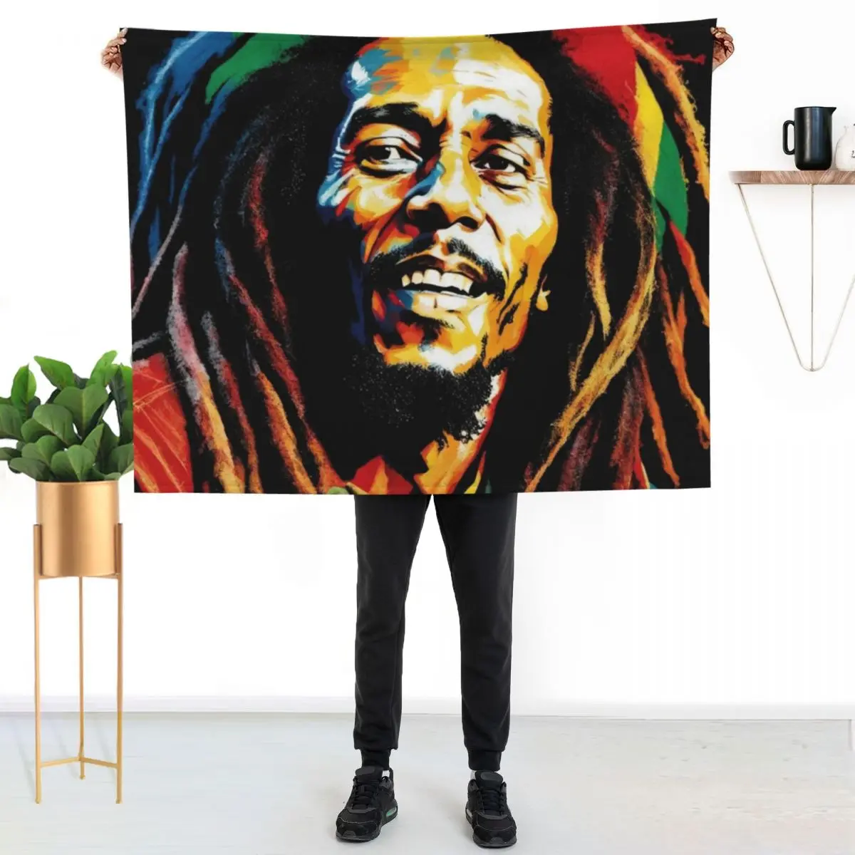 

Bob Marley Throw Blanket Soft Solid Color Blanket for Couch Bed