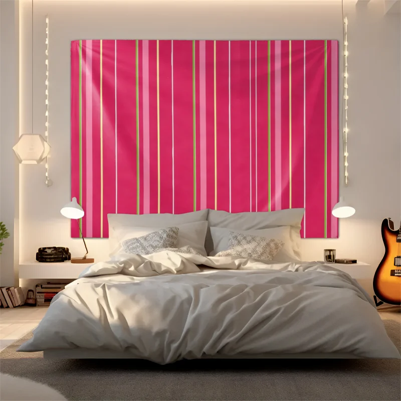 Pastel Vertical Striped Print Tapestry Wall Hanging Tapestries Wall Blanket Backdrop Sweet Girly Adult Room Wall Decor