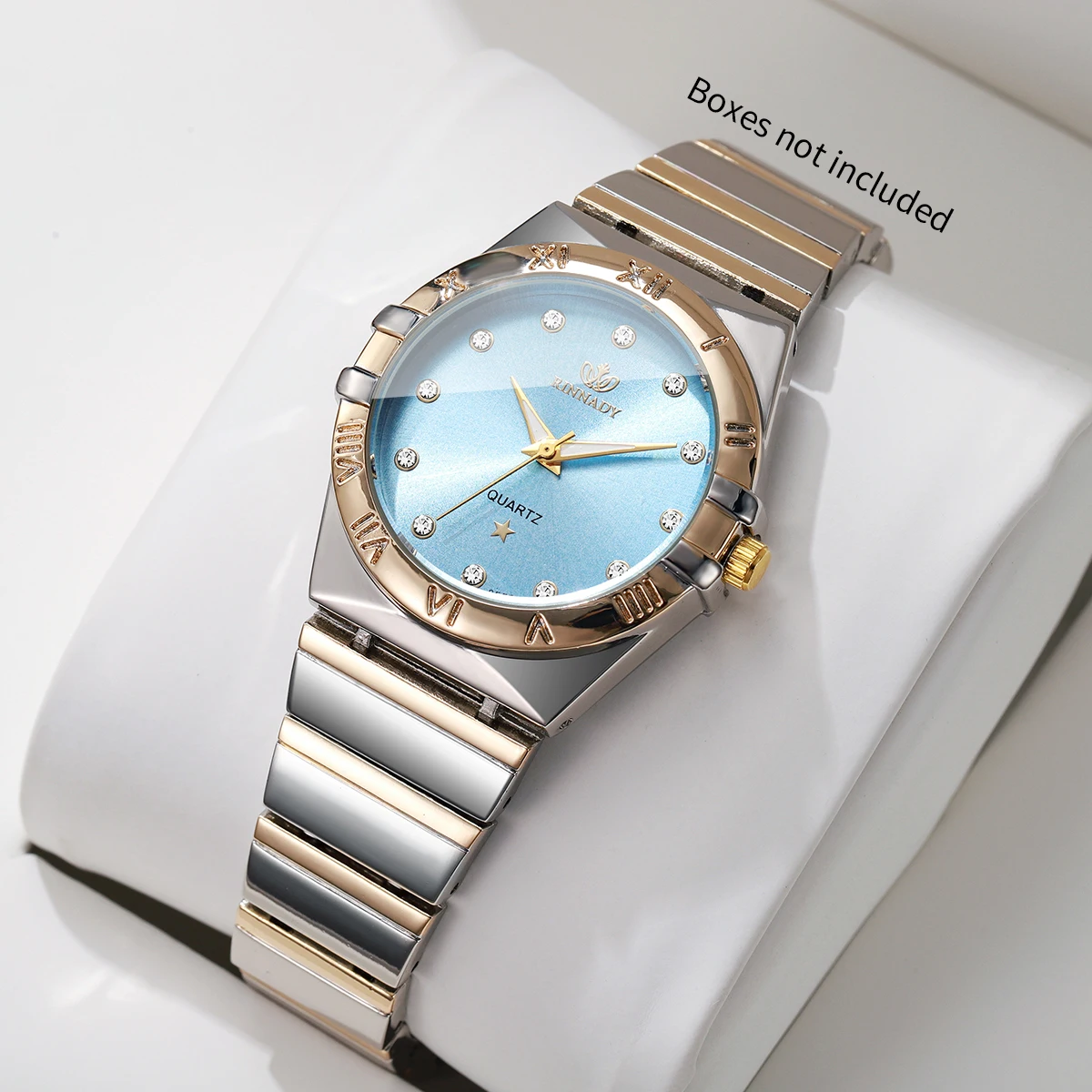 Fashion Rhinestone Women Quartz Watch Elegant Stainless Steel Strap Ladies Wristwatches Reloj Mujer Girls Clock (Without Box)