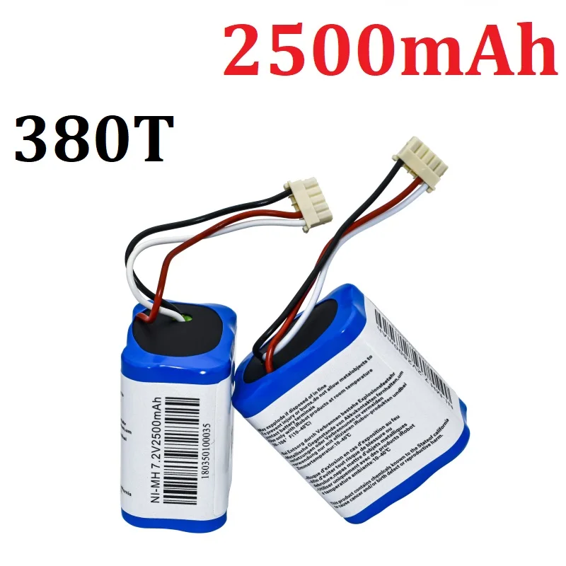 Original 2500mAh 7.2V Battery For iRobot Roomba Braava 380 380T Mint 5200c Ni-MH 2500mAh 2.5Ah 7.2v Rechargeable Battery 1Pcs