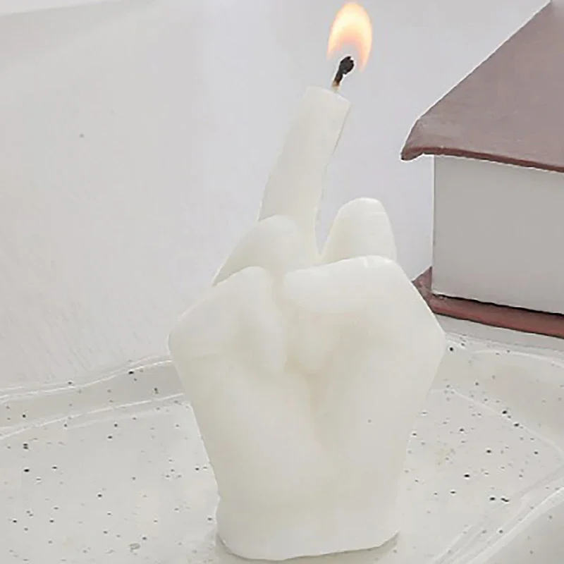 

Middle Finger Shaped Scented Candles, Funny Quirky Small Gifts, Home Room Decor Ornaments, Birthday Candle, New, 1Pc