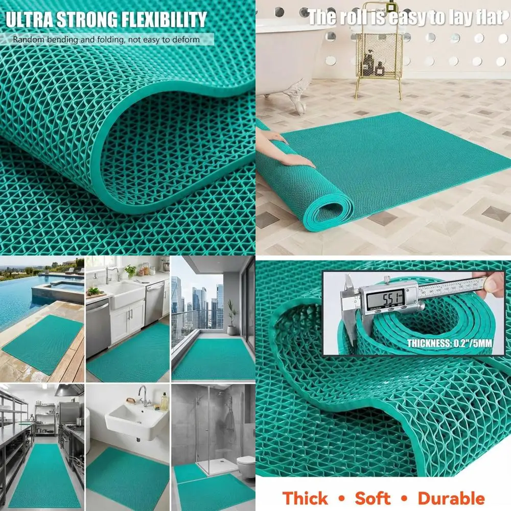 

Heavy-Duty PVC Anti-Slip Drainage Mat for Commercial and Residential Use - Ideal for Bathrooms, Showers, Pools, and Outdoor Spac