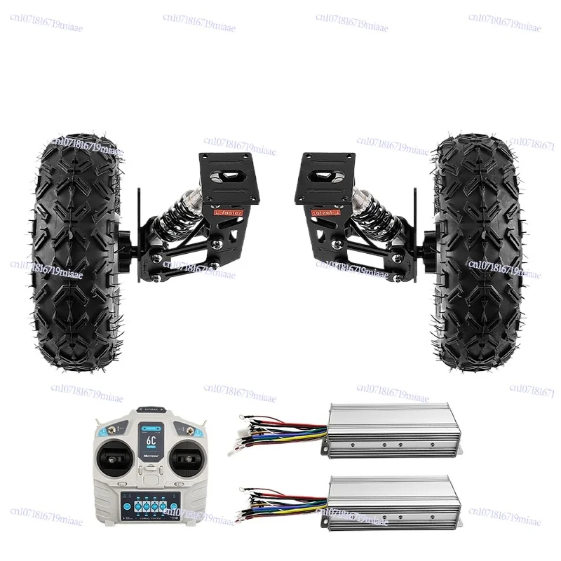 

2WD 10-inch Off-Road Wheeler Mini Electric Golf Cart Motor Conversion Kit with Remote Control