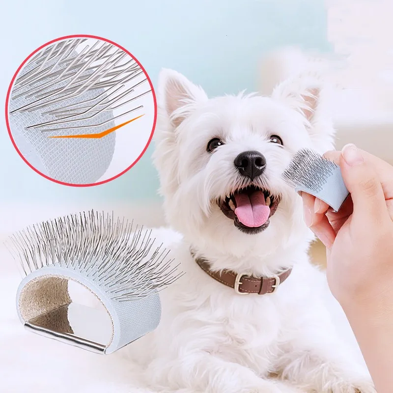 

Dog Comb Finger Dogs Comb Mini Brush for Pet Eyes Face Hair Cleaning Pet Hair Remover Portable Finger Combs Dog Grooming Brush