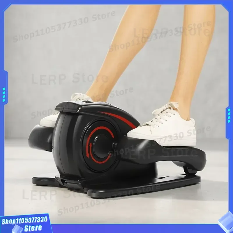 Mini Electric Elliptical Machine Under Desk Pedal Exerciser with LED Display Remote Control for Home Office Fitness Workout