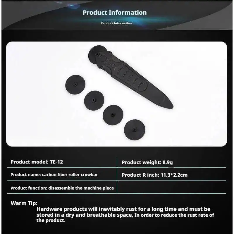 

TE-12 Pro комплект подвижной монтировки из углеродного волокна 5-в-1 сменные колеса для ремонта экрана iPhone/iPad и разборки материнской платы