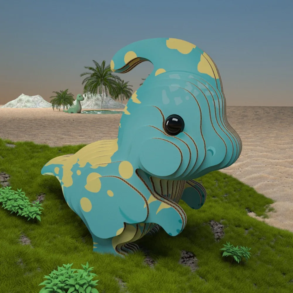 

Dinosaur 3D Cardboard Dinosaur Puzzle Three-dimensional Montessori Dinosaur 3D Paper Puzzle Paper Assembly Animal Model Toy