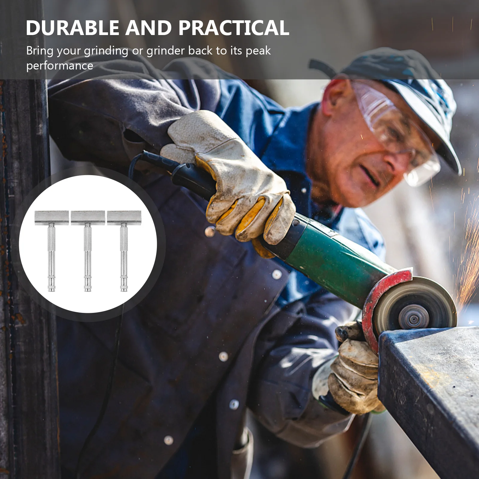 

Handheld Grinding Disc Dresser Pen Diamond Dressing Tool for Bench Grinder Debris Removal Durable Long Lasting Use