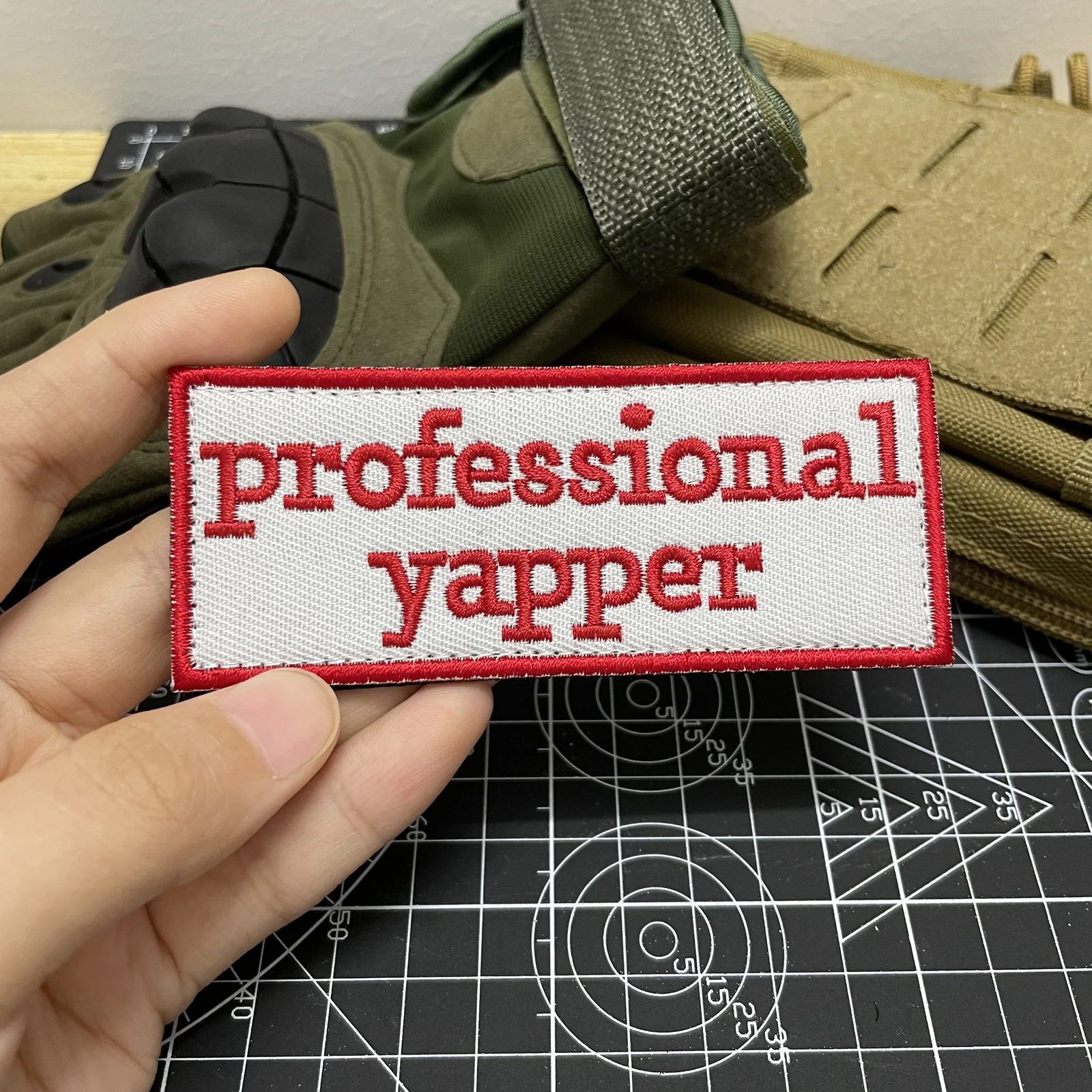 High Quality Professional Yapper Funny Tactical Embroidered patch hook and loop fasteners Morale badge. for jacket backpack