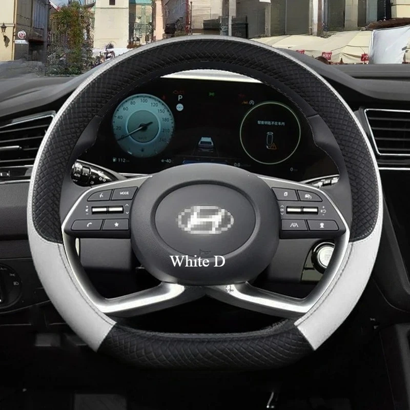 Protector para volante de coche, accesorios para Hyundai i20 Ii0 i40 Tucson Accent Kona Elantra ix35 Solaris Creta Getz Santa Fe