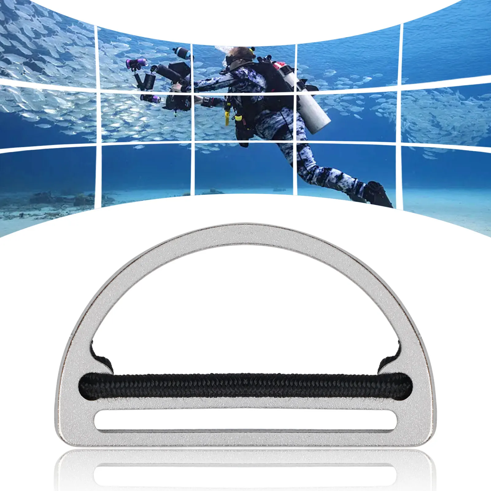

New Slider D-Ring System Diving D Ring Boating Industrial Applications Longlife Stopper Buckle Weight Belt Keeper