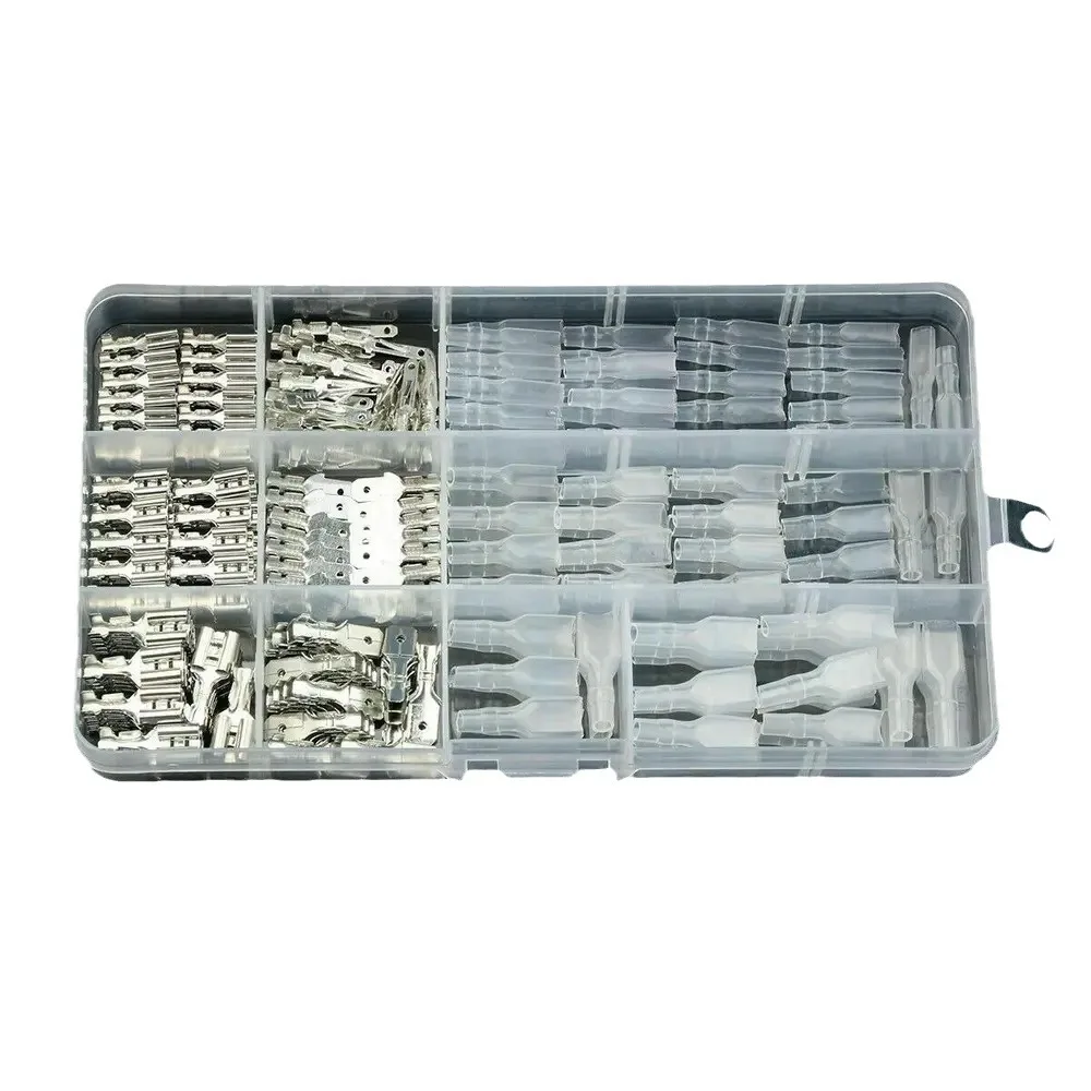 450Pcs Male Female Spade Terminals Insulated Wire Connector Kit 2.8-6.3mm Quick Disconnect Crimp Plug Socket Assortment Box