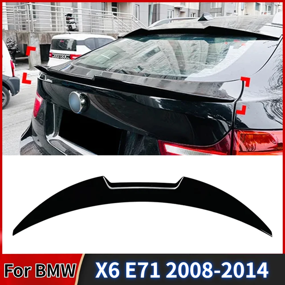 

Rear Trunk Spoiler Wing for BMW X6 E71 2008-2014 Tail Tailgate Splitter Lip Spoilers ABS Tail Trunk Lip Gloss Black Body Kit