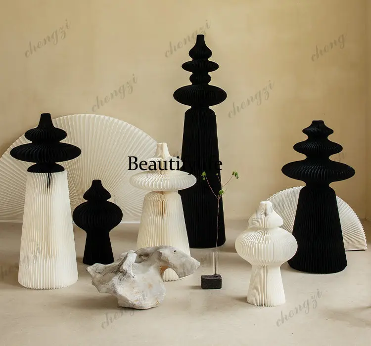 Zen decorative cylinder folding floor decorative ornaments art display table creative modern window decoration