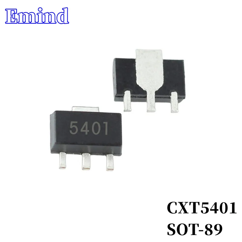 

100Pcs CXT5401 SMD Transistor Footprint SOT-89 Silkscreen 5401 Type PNP 150V/500mA Bipolar Amplifier Transistor