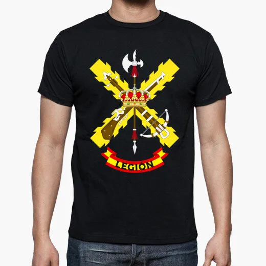 

Legion Espanola, Spanish Legion Emblem T-Shirt Short Sleeve Casual 100% Cotton O-Neck Summer Mens T-shirt Size S-3XL