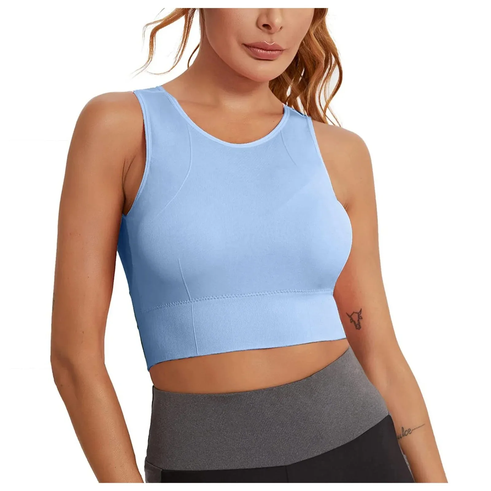 New Sport Bra Women Breathable Mesh Shockproof Padded Athletic Gym Running Seamless Fitness Yoga Vest Female Athleisure Tank Top