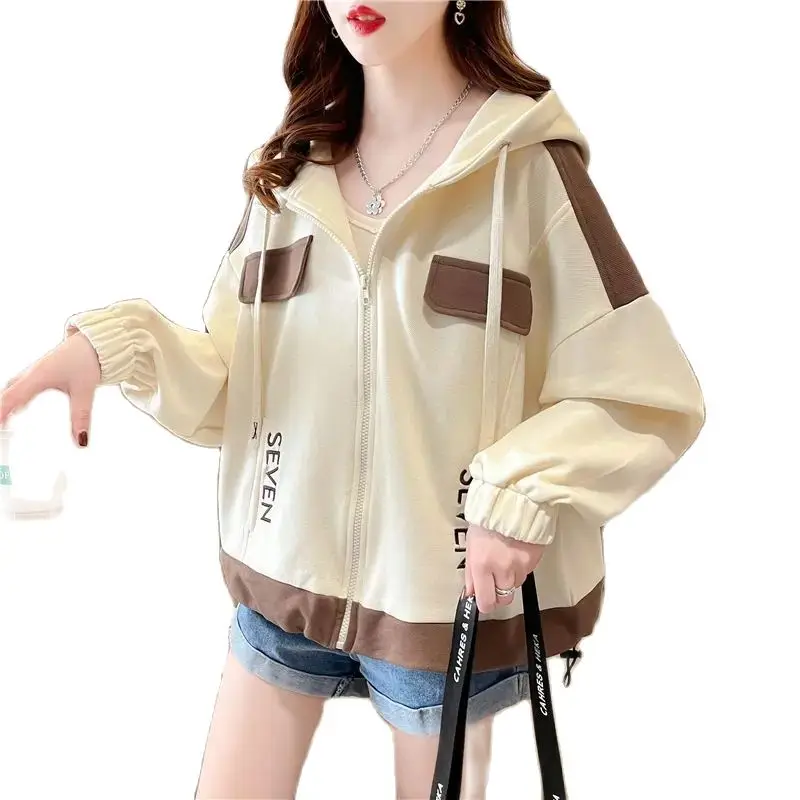 

Coat Women's Spring And Autumn New Korean Version Of Loose Hoodies Fashion Design Sense Joker Age-reducing Casual Tops Tide.