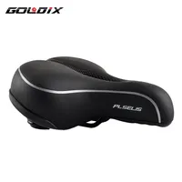 GOLDIX Oversized MTB Bike Seat - Extra Wide Comfort Bicycle Saddle for Electric/Mountain/Sport Bikes, Cushioned Cycling Seat