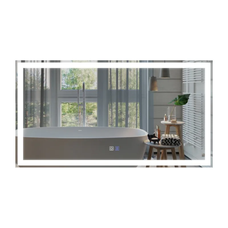 

LED Bathroom Vanity Mirror with Light,55x 30inch, Anti Fog, Dimmable,Color Temper 5000K,Backlit + Front Lit,Both Vertical and